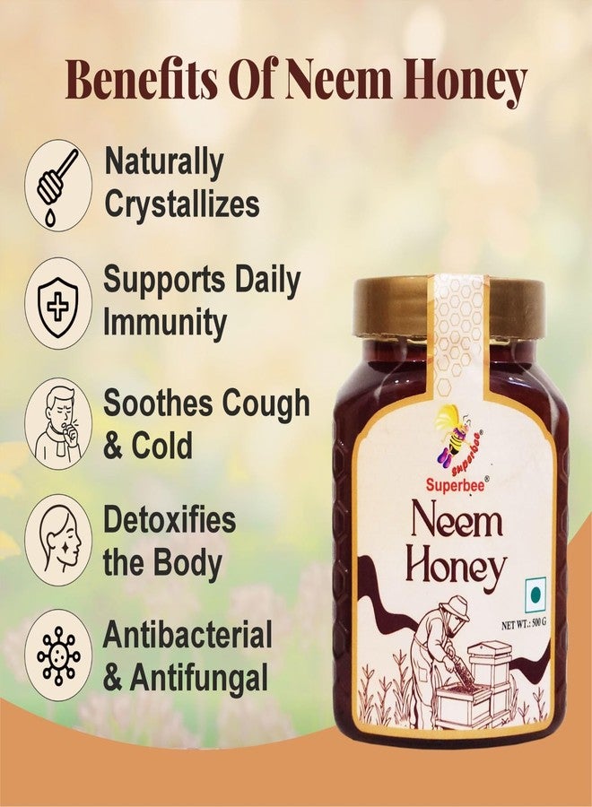 Superbee Neem Honey 500 gm & Propolis Toothpaste 100 gm | Pure Natural Neem Honey with Herbal Ayurvedic Toothpaste for Immunity & Oral Care - Image 3